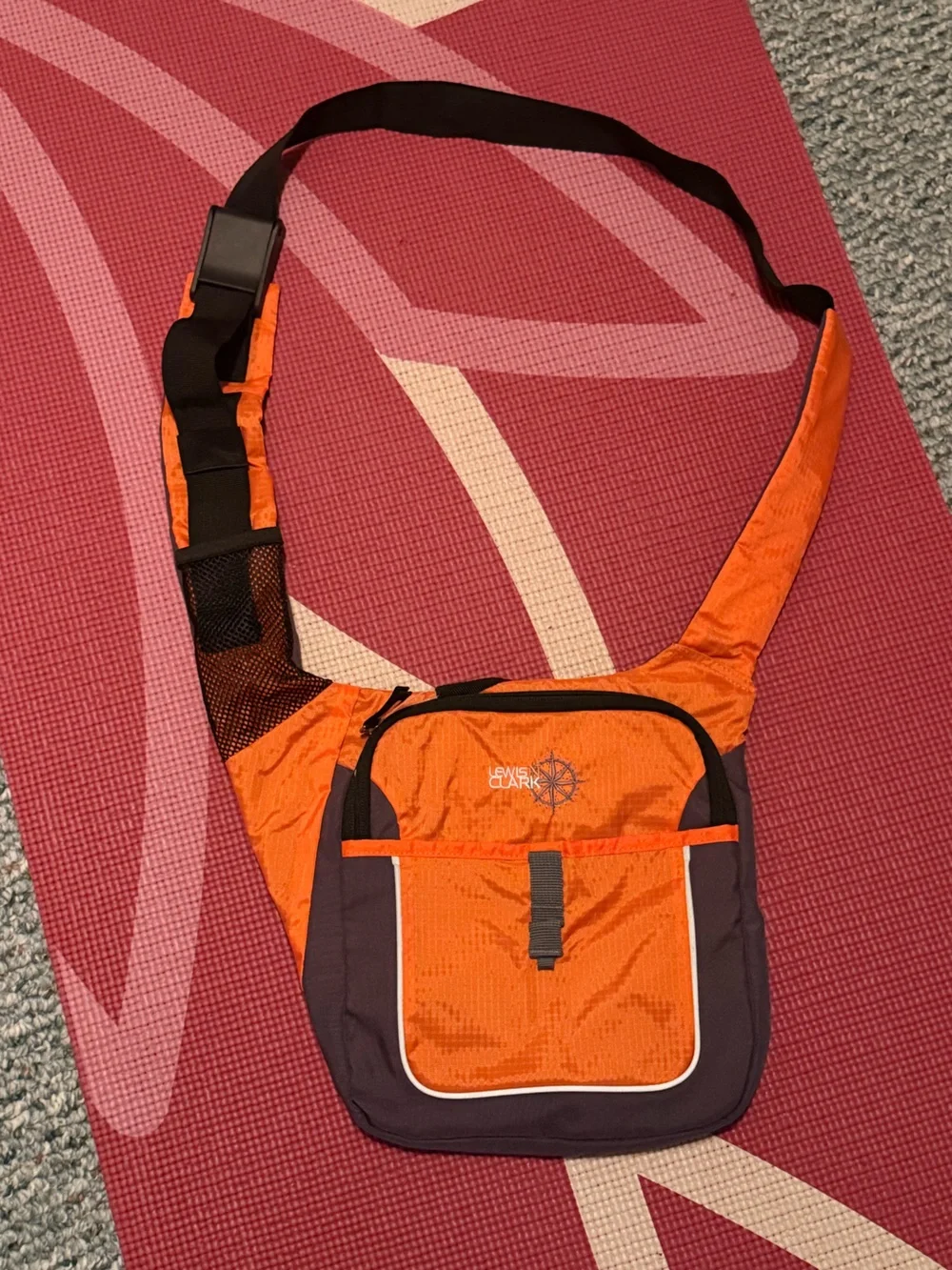 Orange Crossbody Messenger Bag